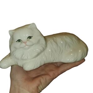 Vintage White Kitty Figurine